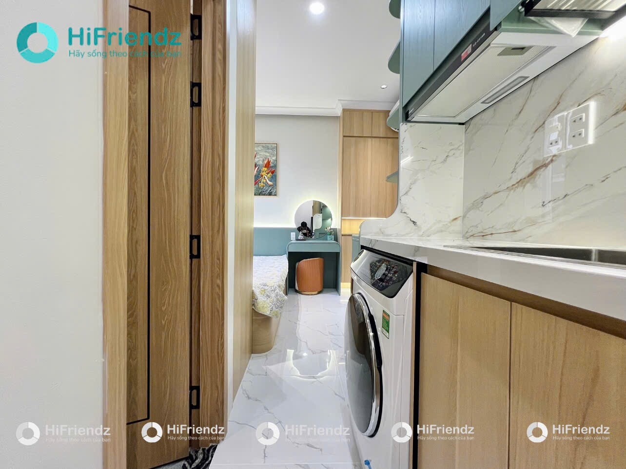 Cho Thuê Căn Hộ Full Nội thất máy giặt riêng trung tâm Bình Thạnh giá sinh viên-1