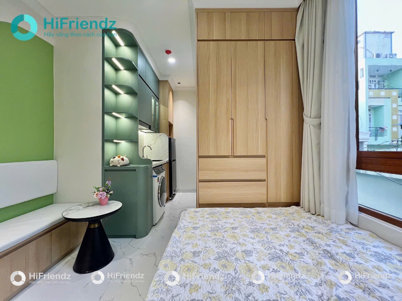 Cho Thuê Căn Hộ Full Nội thất máy giặt riêng trung tâm Bình Thạnh giá sinh viên-2